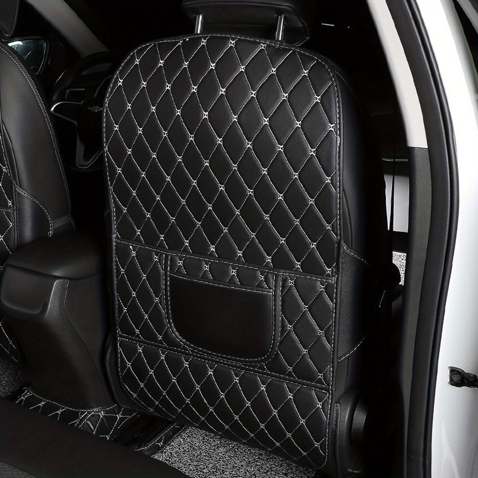 Car Backseat Kick Mats Front Seat Protector Car Storage Bag Caddy