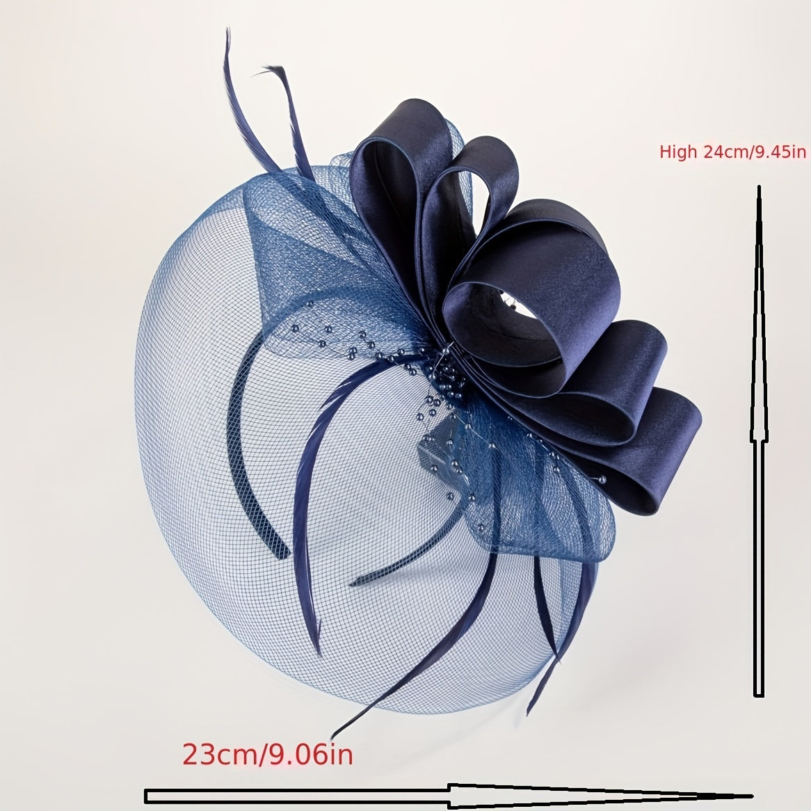 Women Flower Headband Feather Head Piece For Party Birthday Horce Race