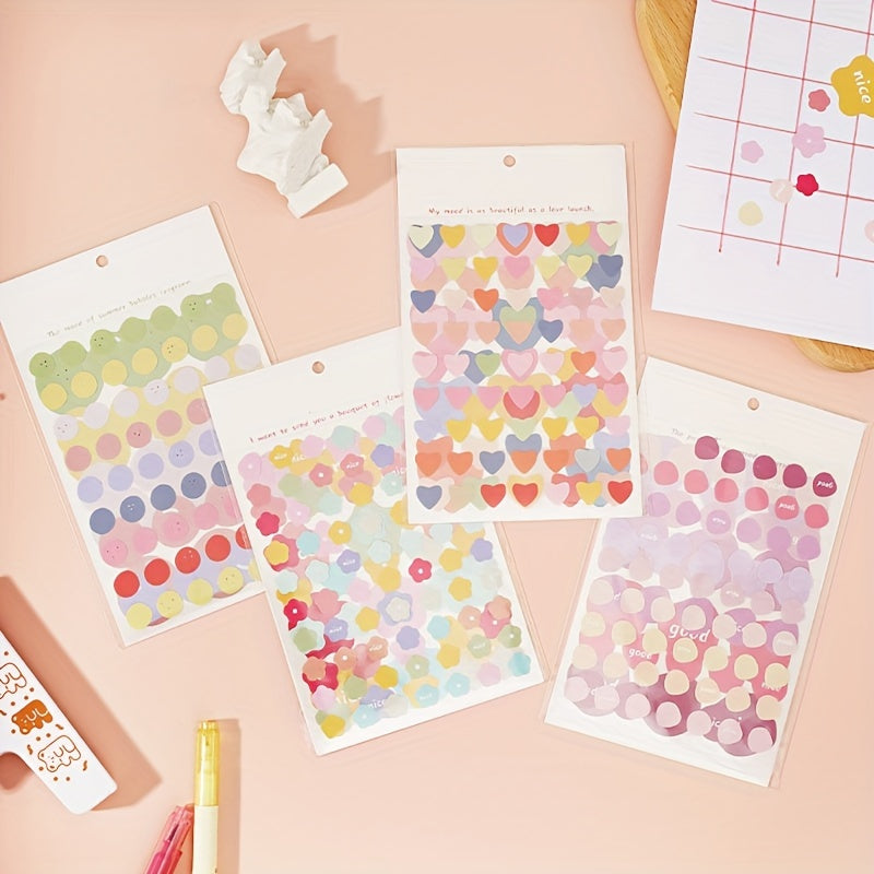 Dots Collage Love Slitting Hand Account DIY Tool Sticker Package Ins