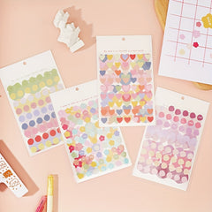 Dots Collage Love Slitting Hand Account DIY Tool Sticker Package Ins