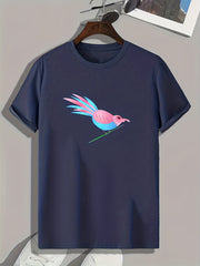 Bird Print Men's Graphic T shirt Casual Comfy Tees For Summer Mens Clothing