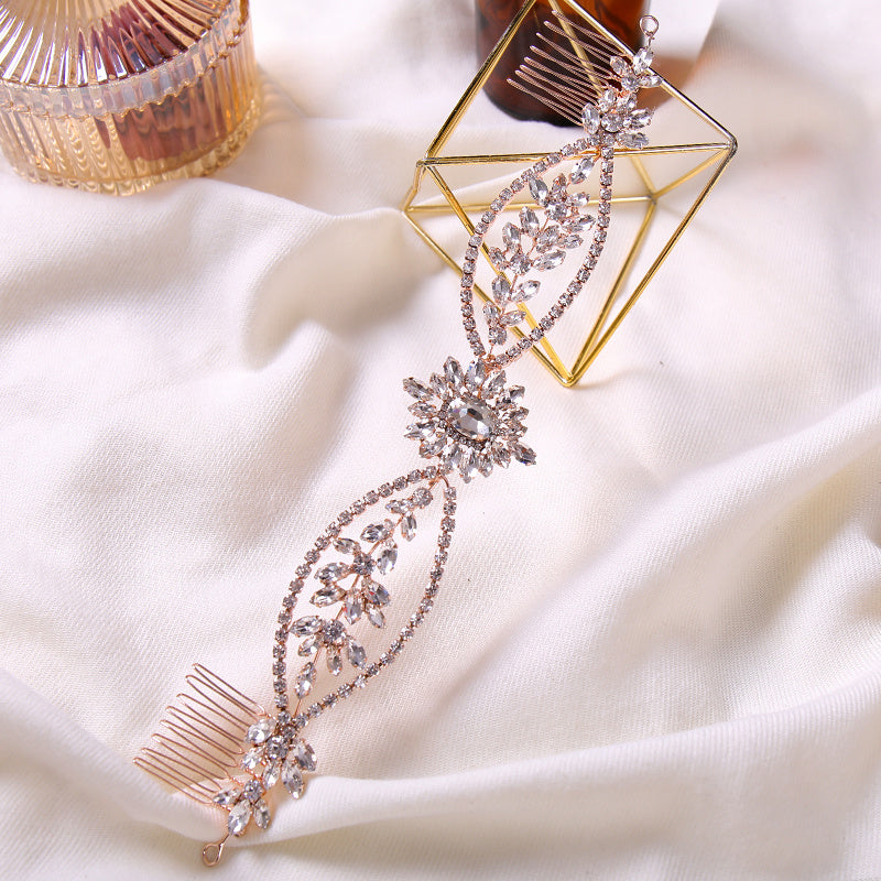Silver Flower Pearl Hair Comb Wedding