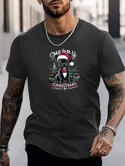 Men's Dog Pattern Shirt Cool Casual Short Sleeve Tee