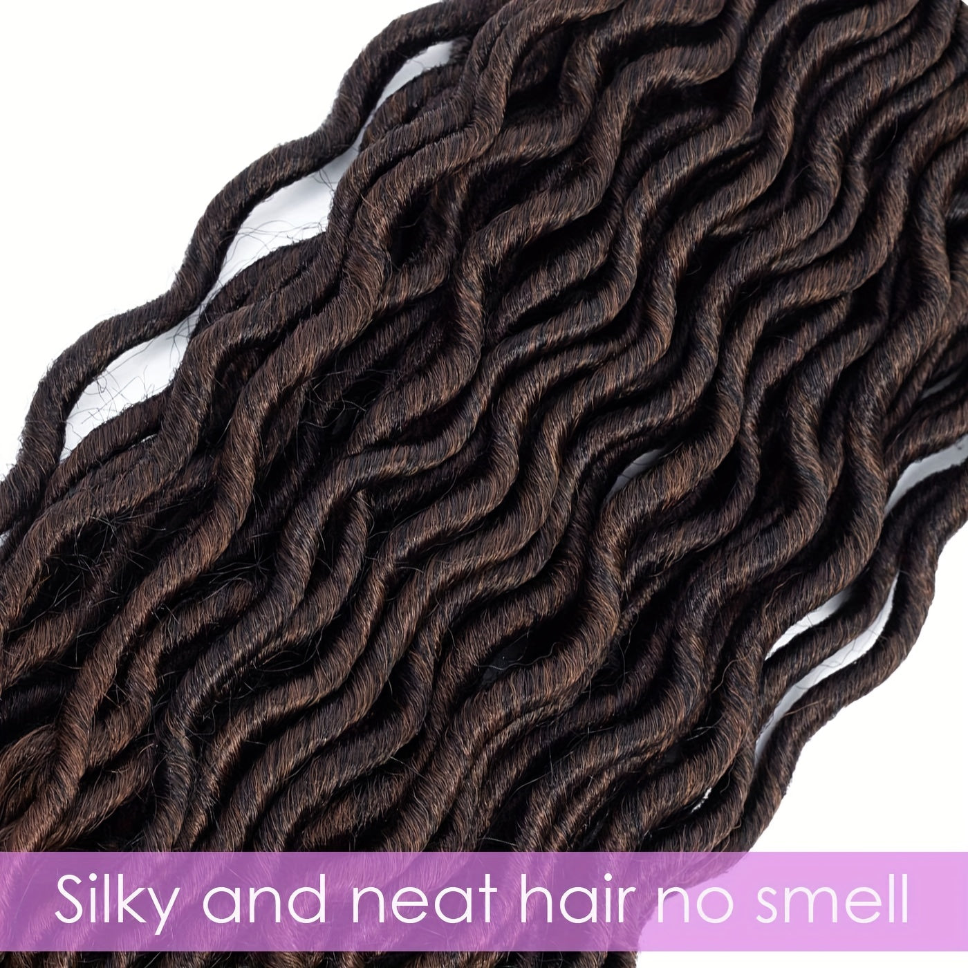 6pk 18in Ombre Long Curly Faux Locs Crochet Hair Deep Wave Braiding Hair