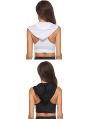 Seamless Hooded Sports Bra Comfy & Breathable Tank Bra