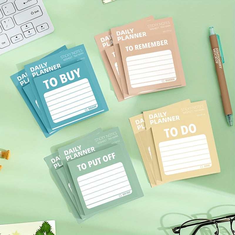 60 Sheets Cartoon Sticky Notes for Student Memo Book