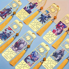 Anime Figure Metal Bookmarks Gen Character Shining Toy Gift Impacte