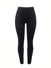 Slogan Print High Rise Leggings