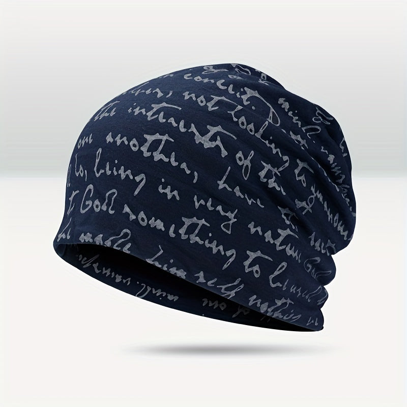 Retro Letter Brimless Pullover Hat For Men Women