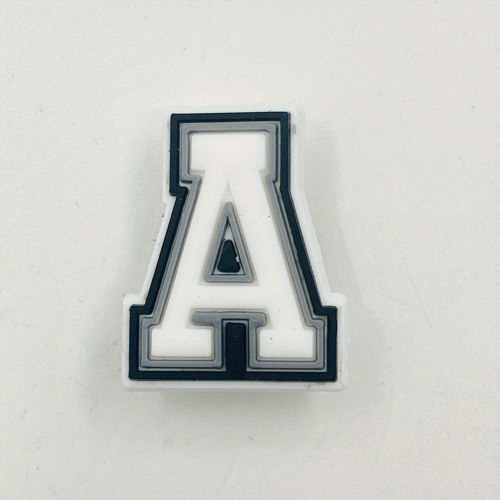 1pc Letter Shoe Charms For Crocs A-T