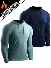 Men's Comfy Sports Hooded Compression Tee Quick Drying