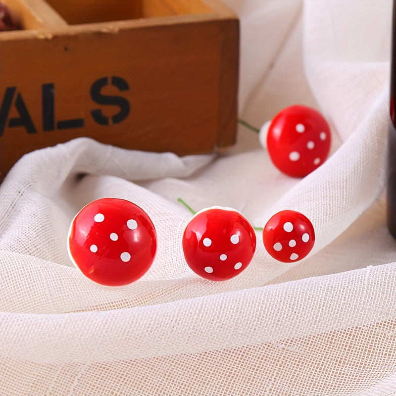 30pcs Colorful Mini Foam Mushrooms DIY Christmas Decorations