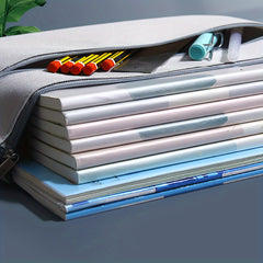 Double Layer Zipper Bag Document Bag Office Portable Storage