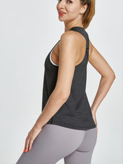Women's U Neck Racer Back Tank Tops for Yoga & Workout