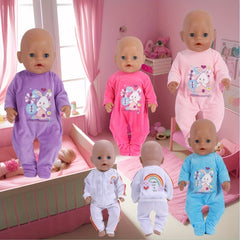 Doll Rabbit Outfits Rose Red Pink Bunny Patterns for 35-56-43-17-18inch Dolls