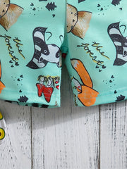 Boys Cartoon Animal Print Casual Shorts Kids Summer Clothes
