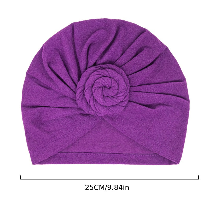Solid Twist Turban Cap Elastic Pre-tied Head Wrap Casual Bonnet Women Hijab Hat