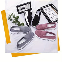Women's Mesh Platform Sneakers Breathable Slip On Shoes