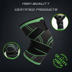 2pcs Knitted Sports Fitness Knee Pads Elastic Breathable 3D Weaving Dual Straps