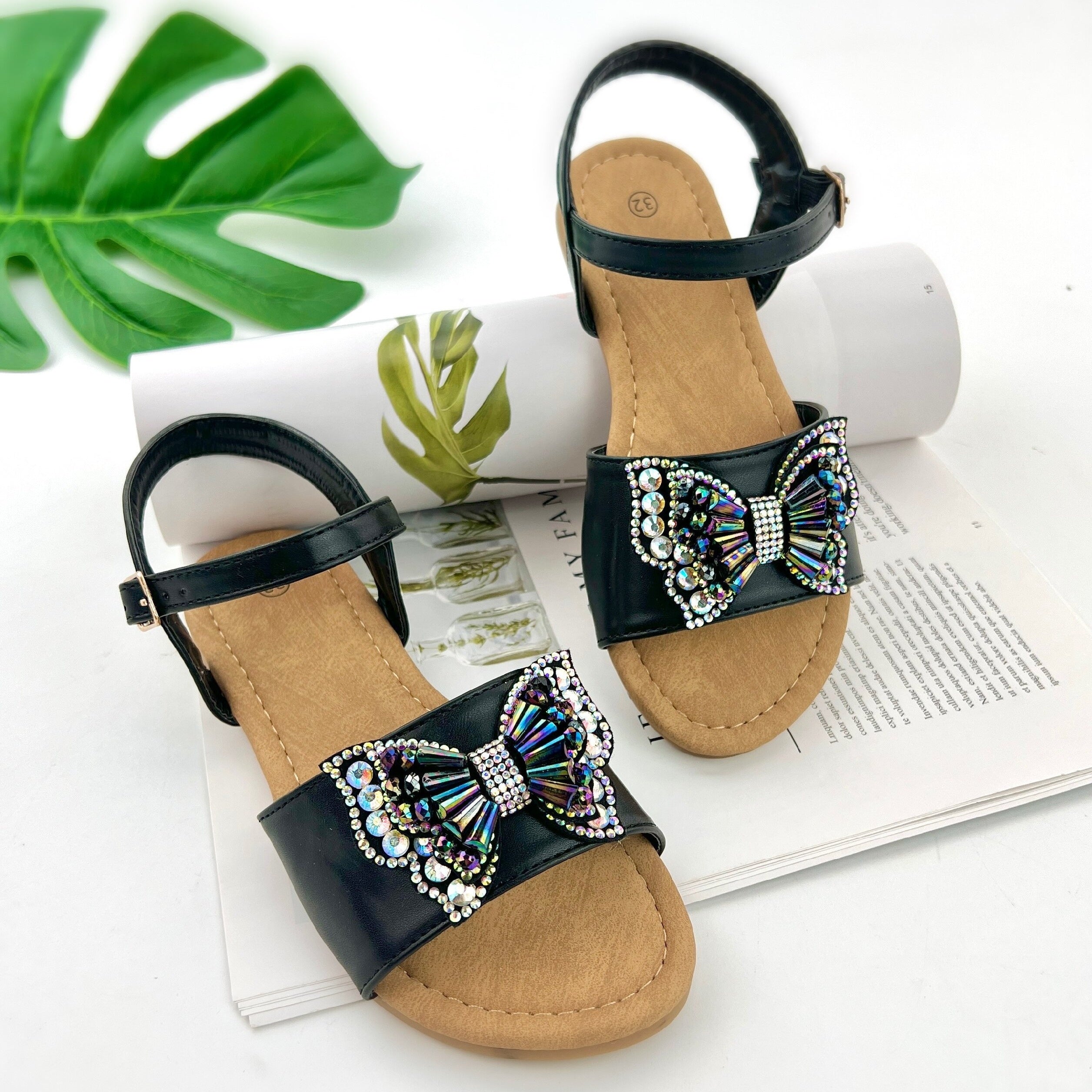 Toddler Baby Girls Rhinestone Butterfly Sandals