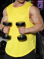 Men's Outdoor Solid Sleeveless Workout Tank Top