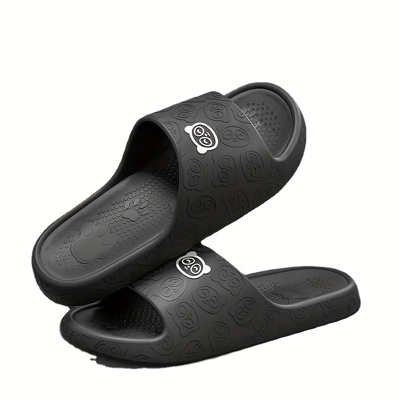 Men's Cartoon Print Slip On Platform Slides Unisex Casual Open Toe
