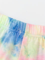Toddler Girls Tie Dye High Waist Shorts Casual Pants for Kids