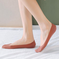 5 Pairs Women's Silicone Non-slip Boat Socks