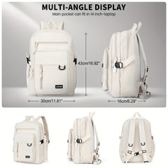 Large Capacity Preppy Backpack for Students Teens Girls