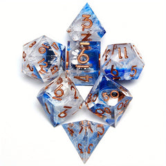 7pcs Resin Polyhedral Dice Set for RPG Board Games