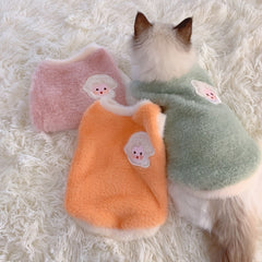 Winter Vest for Cats Plush Keep Warm Prevent Hair Loss