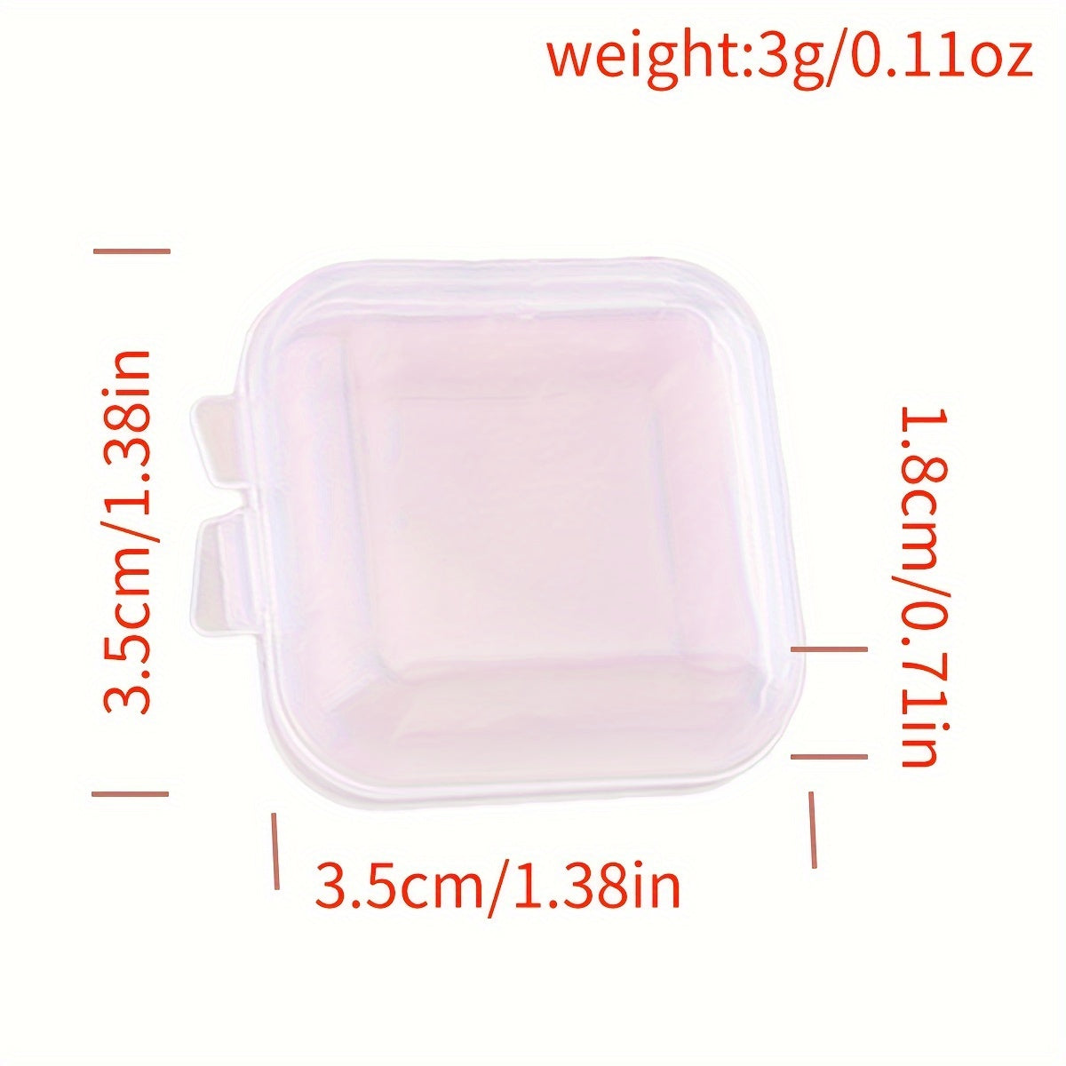 4pcs Mini Square Fishing Bait Box Transparent Fishing Tackle Storage