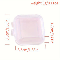 4pcs Mini Square Fishing Bait Box Transparent Fishing Tackle Storage