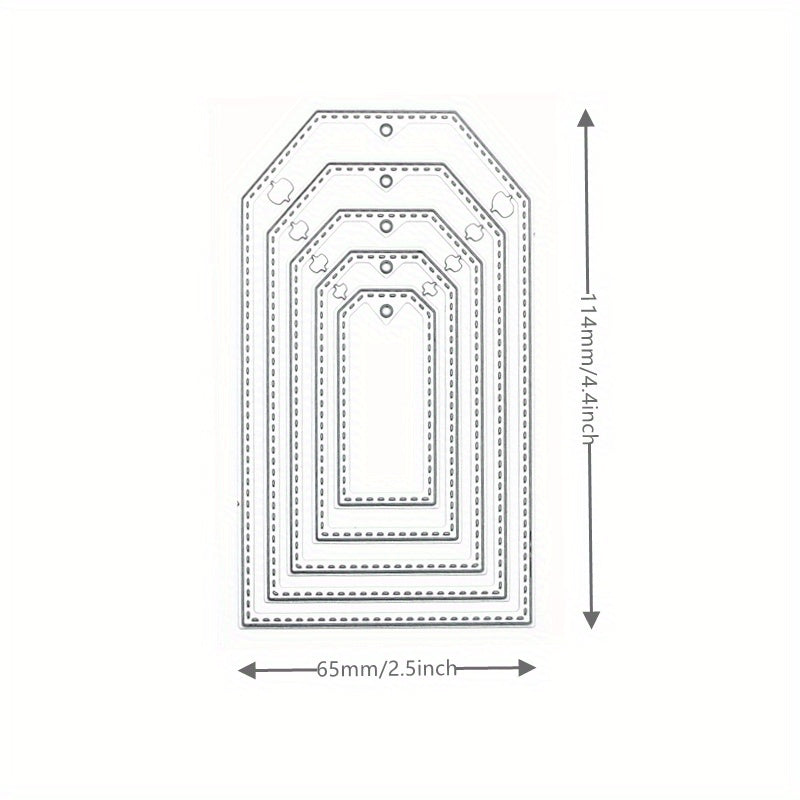 1pc Metal Cutting Dies Big Tag For Scrapbooking Card Craft DIY