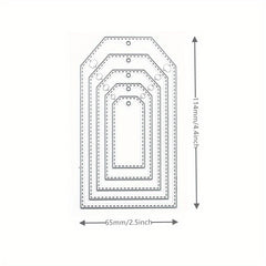 1pc Metal Cutting Dies Big Tag For Scrapbooking Card Craft DIY
