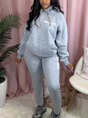 Casual Outfits Two Piece Set Women's Plus Hoodie & Sweatpants