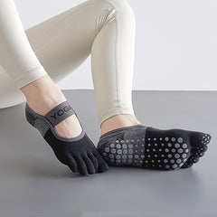 2pcs Women's Non slip Five Finger Yoga Socks Sweat Absorbing