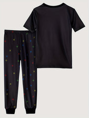 Boys Game Console Pajamas Set - Short Sleeve T shirt & Trousers