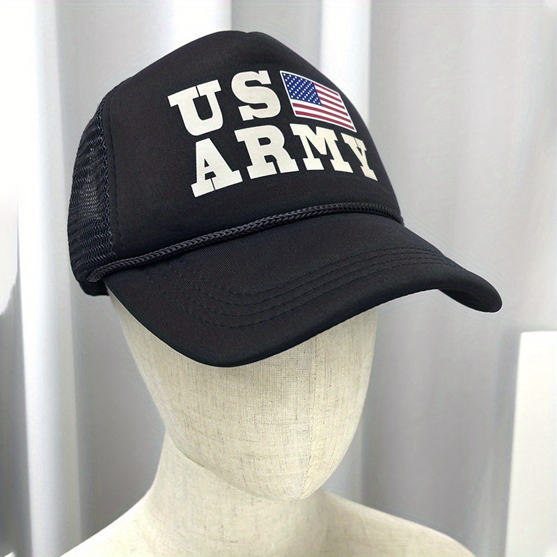 US Army Print Trucker Hat Mesh Baseball Cap