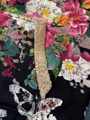 Floral Print Hooded Coat Winter Long Sleeve Random Print Coat