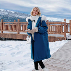 Women's Fleece Hooded Jacket for Winter Sports