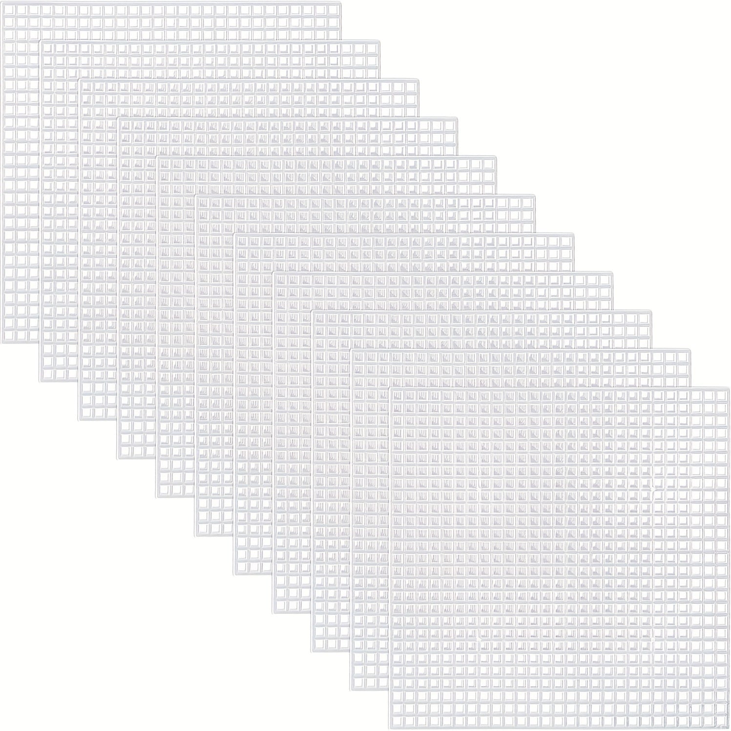 3pcs Plastic Mesh Canvas Bed Sheets For Embroidery Acrylic Yarn