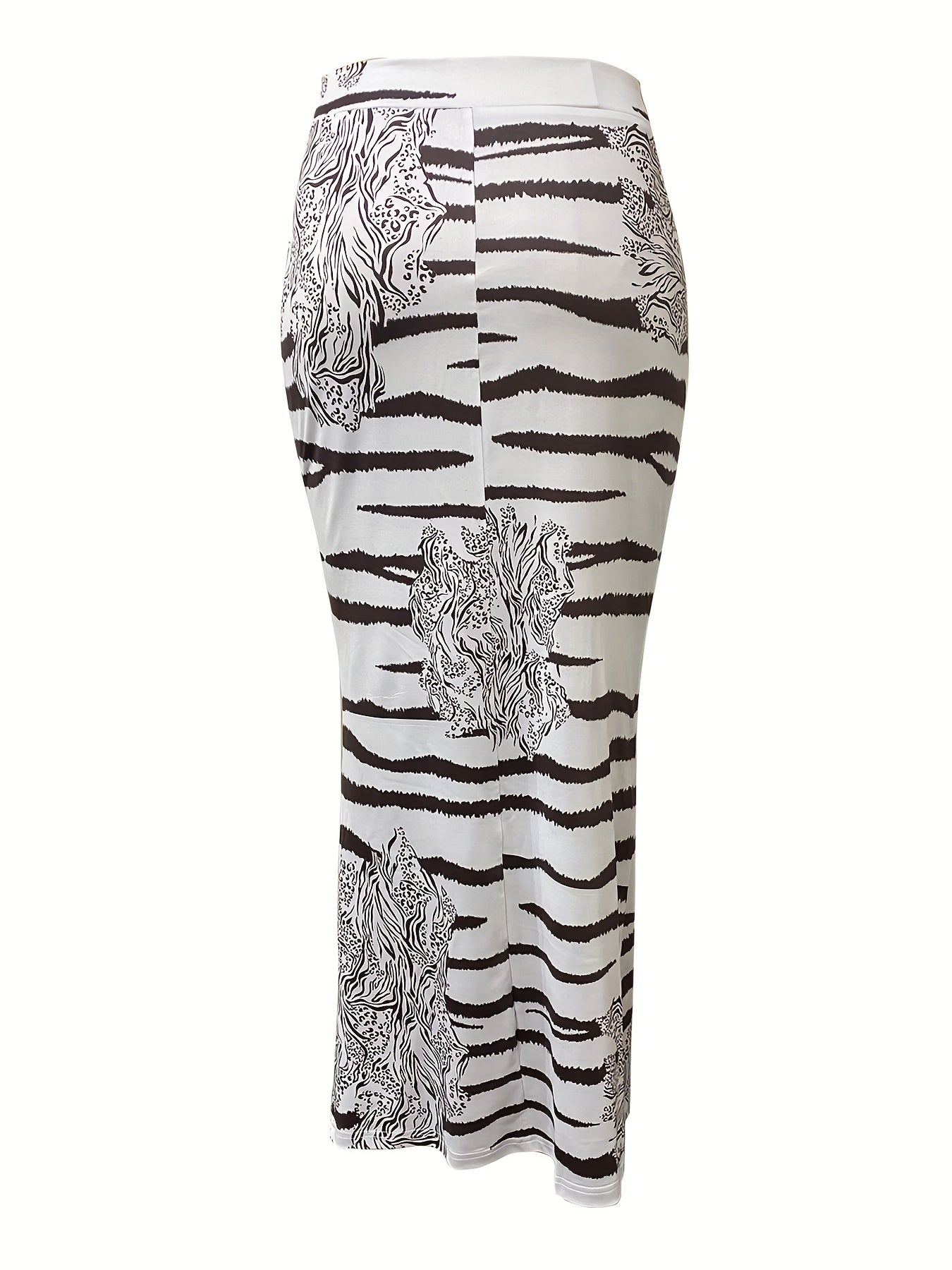 Print Drawstring Slit Skirt Spring & Summer Women's Clothing