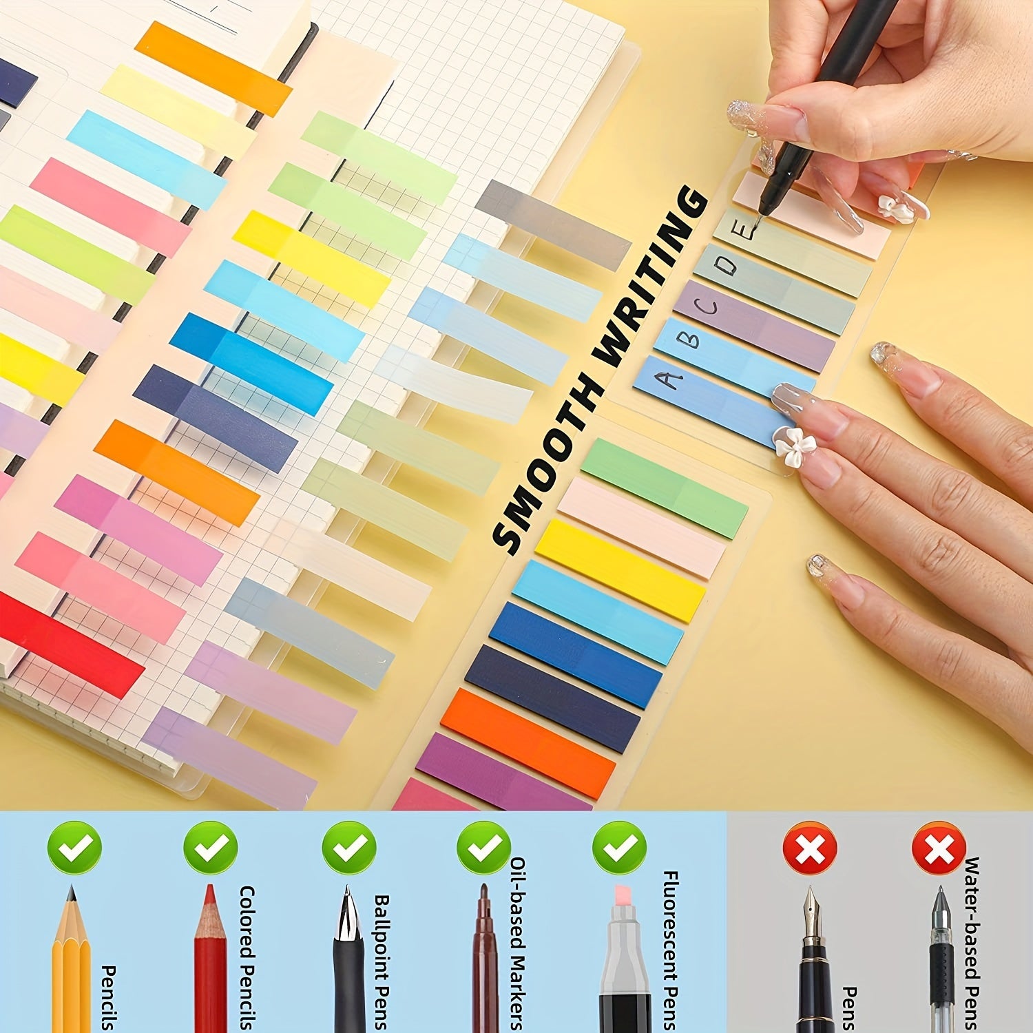 400 Reusable Sticky Index Labels School Office Supplies