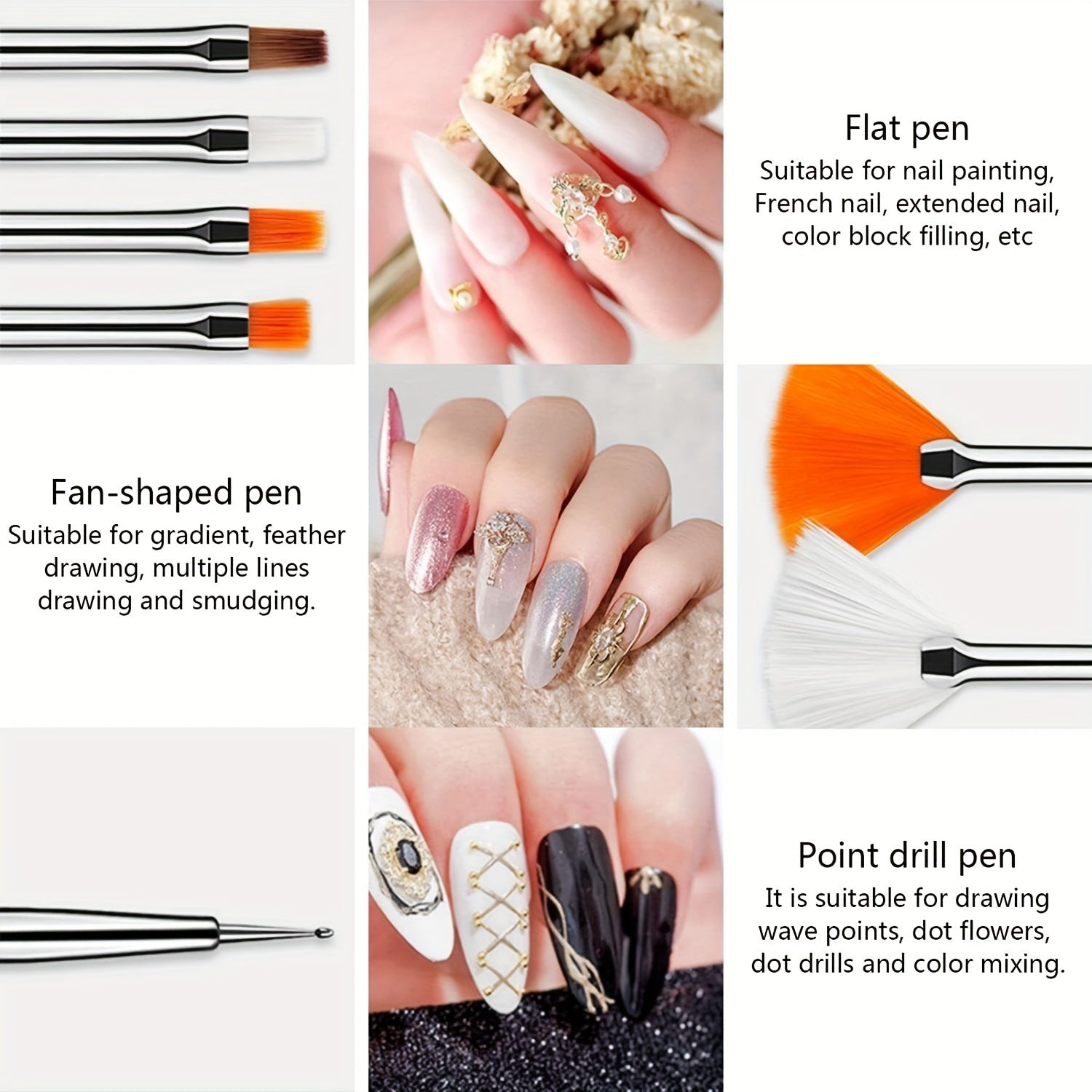15pcs Nail Painting Brushes Nail Art Brushes Nail Art Tool