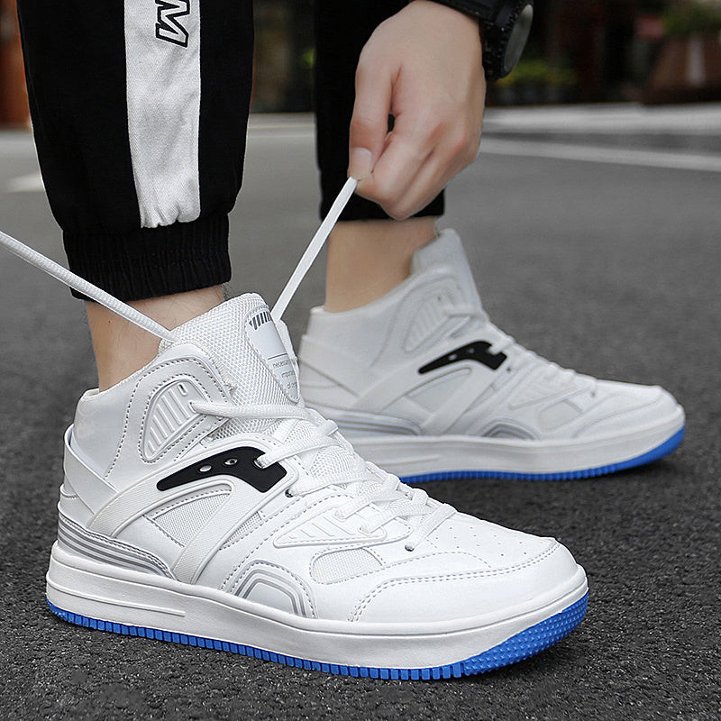 Men's High Top Faux Leather Casual Shoes
