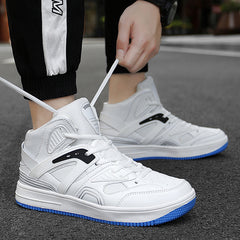 Men's High Top Faux Leather Casual Shoes