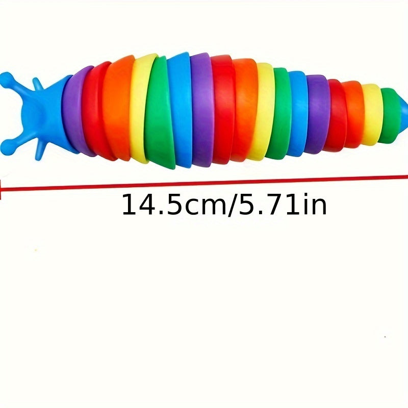 Colorful Twist Slug Toys for Stress Relief