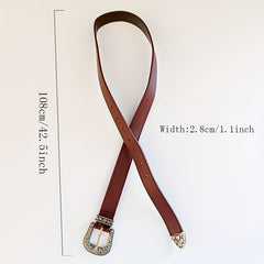 Girls Retro Buckle Belt for Pants Jeans Skirt
