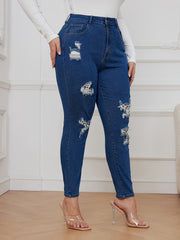 Leopard Print High Rise Skinny Jeans
